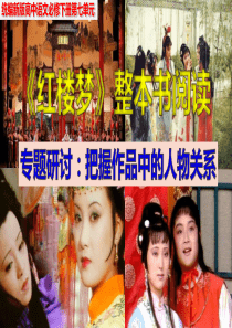 《红楼梦》整本书阅读教学4：专题研讨：把握作品中的人物关系（教学课件）