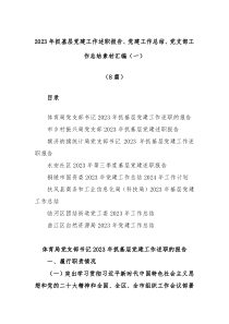 8篇2023年抓基层党建工作述职报告党建工作总结党支部工作总结素材汇编一