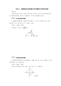 初中数学【9年级下】专训4　用线段成比例法解几何问题的几种常见类型