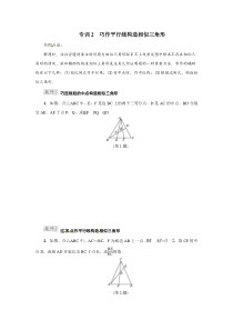 初中数学【9年级下】专训2　巧作平行线构造相似三角形