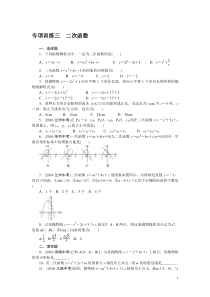 初中数学【9年级下】专项训练三　二次函数