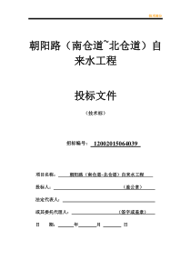 自来水、给水工程技术标