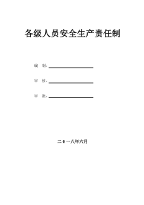 0707各级施工人员安全生产责任制（DOC31页）