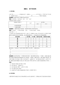 初中化学九年级上册同步练习及答案(第3单元课题2_原子的结构)