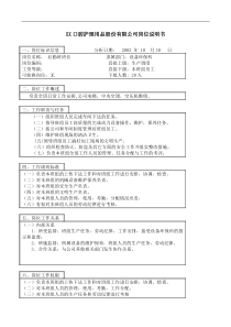 医药行业-设备环保科-后勤班班长岗位说明书