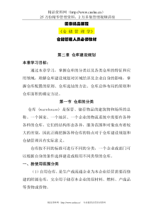 仓储管理人员必修教材第2章仓库建设规划