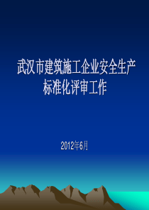 10武汉市建筑施工企业安全生产标准化评审工作