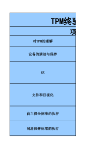 TPM示范线验收评审方式及细则