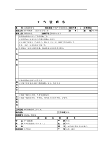 外购件检验班班长工作说明书