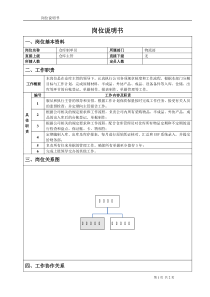 仓库制单员岗位说明书