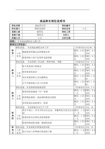 成品班长岗位说明书