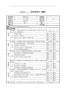 某服装生产企业生产部缝制组长职位说明书