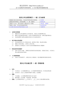 冠东公司仓储主管任职资格