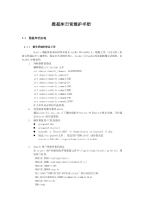 ORACLE数据库日常维护手册