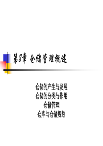 第九章 仓储管理概述