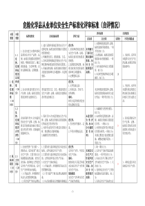 《危险化学品从业单位安全生产标准化评审标准》自评打