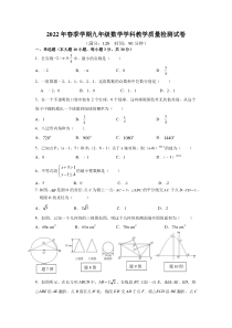 2022年广东省惠州市博罗县九年级一模数学试题