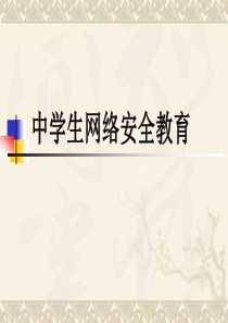 中学生网络安全教育（PPT36页)