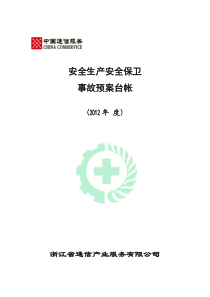 二、安全生产安全保卫事故预案台帐