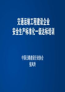 交通运输工程建设企业安全生产标准化考评指标详解XXXX