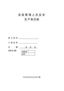 企业各级管理人员安全生产责任制（DOC36页）