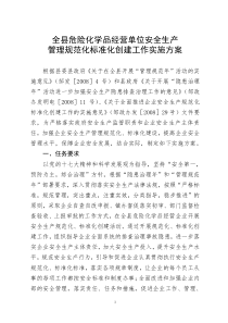 全县危险化学品经营单位安全生产管理规范化标准化创建工作实施方案（DOC 47页）