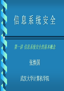 信息系统安全第一讲信息系统安全的基本概念