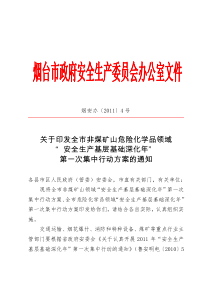 关于印发全市非煤矿山危险化学品领域“安全生产基层基础深化年”第