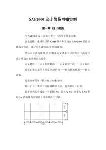 SAP2000设计简易雨棚(2)