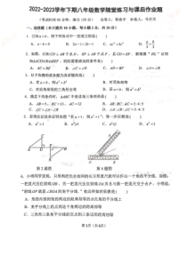 河南省郑州枫杨外国语学校2022-2023学年八年级下学期3月月考数学试题