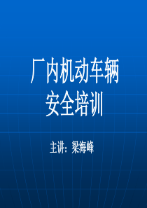 厂内机动车辆安全培训课件（PPT100页)