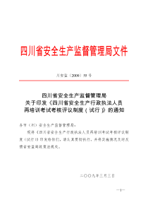 四川省安全生产监督管理局文件