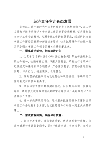 接受经济责任审计表态发言