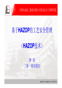 基于HAZOP的工艺安全管理打印