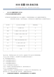 BIOS设置USB启动方法