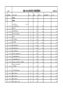 某110kv变电所电气设备安装及调试预算书