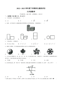 辽宁省鞍山市岫岩满族自治县2022-2023学年九年级下学期4月月考数学试题