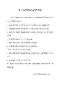 安全生产责任制1-1-2企业经理岗位责任制