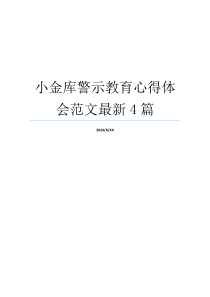 小金库警示教育心得体会范文最新4篇