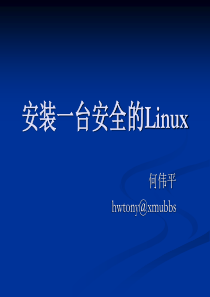 安装一台安全的Linux