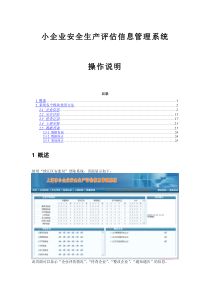 小企业安全生产评估信息管理系统