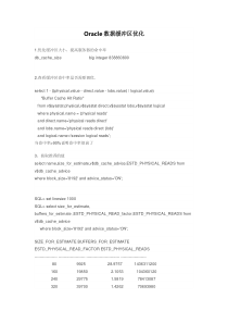 Oracle数据缓冲区优化