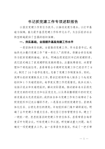 县委书记2023年抓党建工作专项述职报告