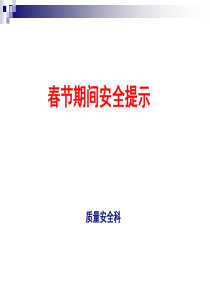 春节期间安全提示（PPT41页)