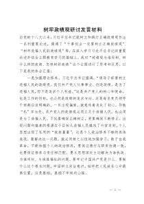 树牢政绩观研讨发言材料