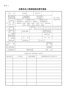 注册安全工程师初始注册申请表doc-黑龙江省安全生产信息