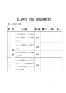 淤上乡中心小学校园安全隐患排查手册