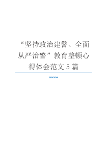 “坚持政治建警、全面从严治警”教育整顿心得体会范文5篇