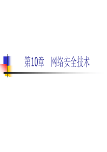 第10章(1) 网络安全技术