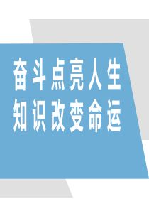 奋斗点亮人生知识改变命运ppt参考